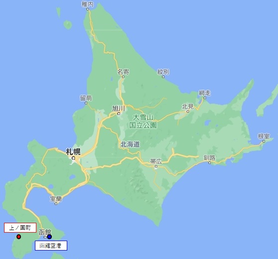 北海道上ノ国町マップ