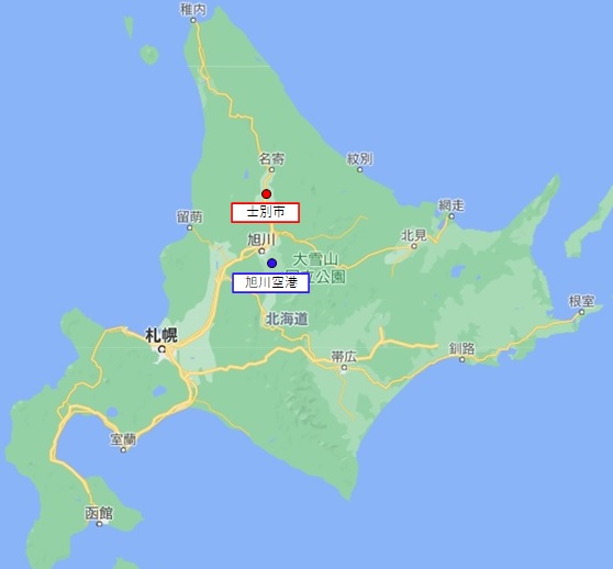 北海道士別市マップ